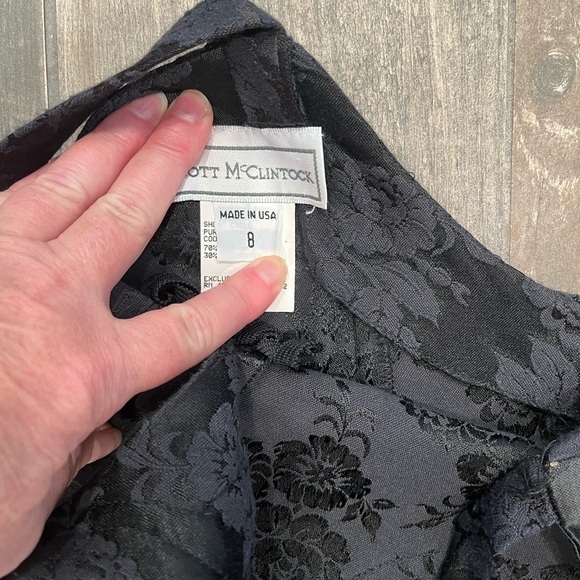 scott mcclintock Brocade Jeweled Beaded -2 Piece Dress & Bolero Jacket Vintage - Picture 7 of 16